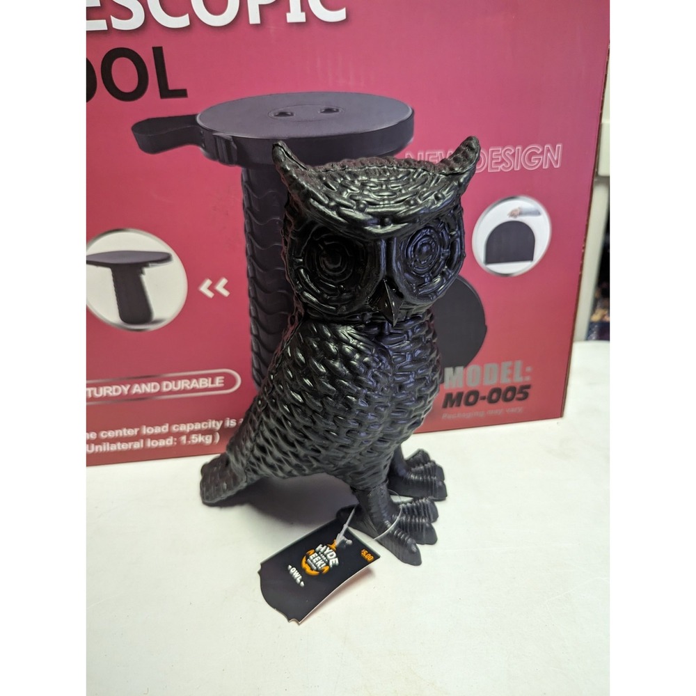 Target Halloween Plastic Owl Decorative Sculpture‎ Black Hyde & Eek